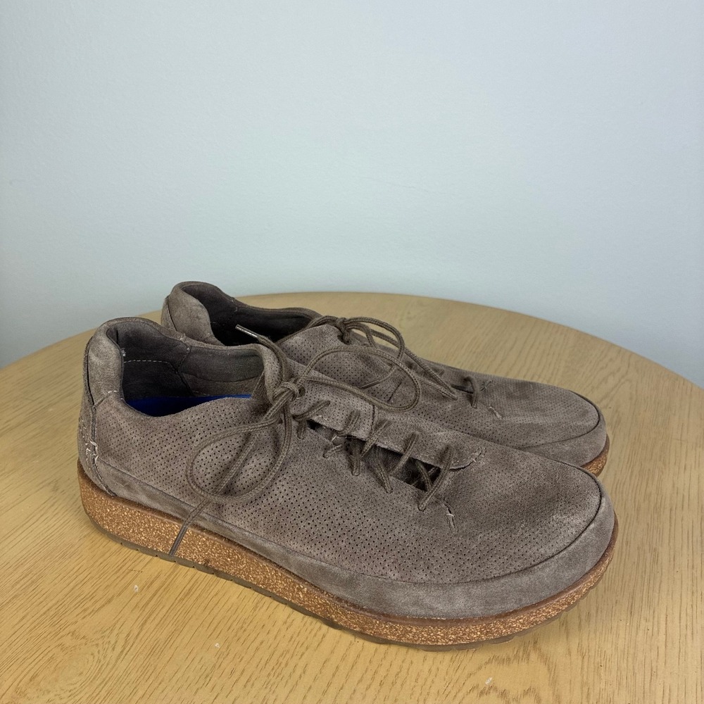Birkenstock Gary Suede Lace Up Shoes Taupe Brown EU 40 US Women 9 Men 7